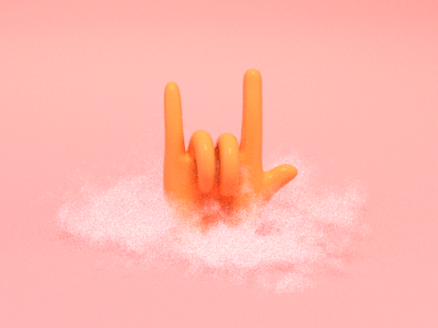 hand c4d gif hand loop pink