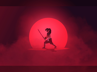 Iai san awesaome cool cool design design graphic design illustration japanese minimal red samurai sword vector wallpaper