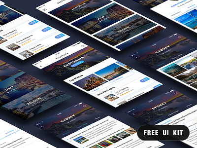 Free Travel UI Kit free freebie freebies ios ui kit photoshop psd tour travel ui ui components ui kit