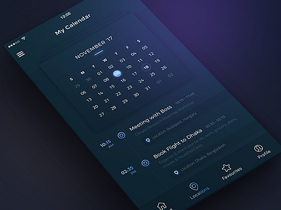 Conceptual Calendar App UI