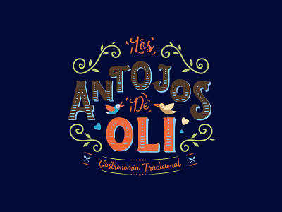 Los Antojos De Oli adobe ai. brand brand new branding icons illustrator logo restaurant shapes