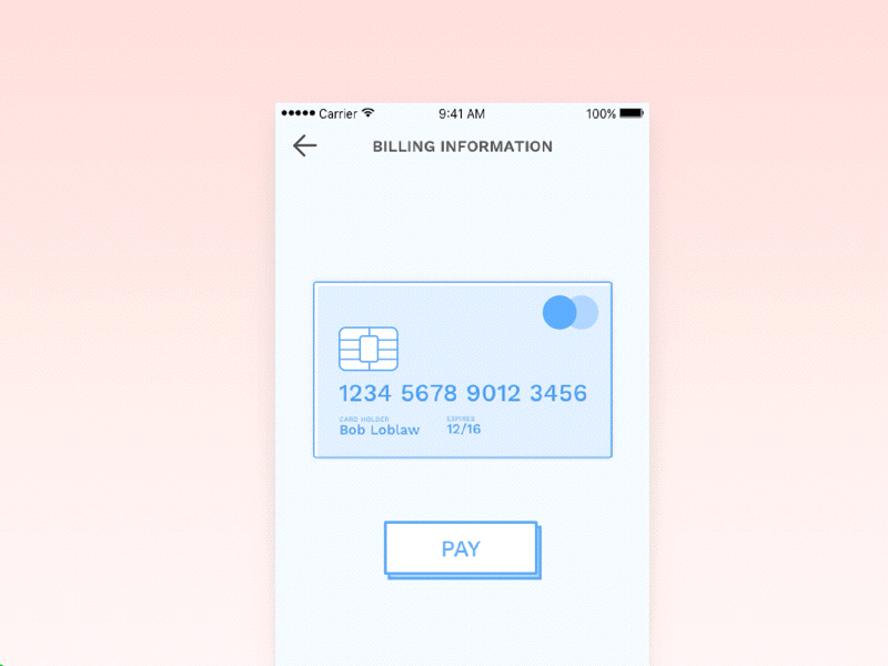 Daily UI 002 - Credit Card Payment animation credit card payment daily ui daily ui 2 memphis design mobile motion design principle ui design ux design