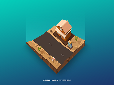 Gear Racer Desert Scene desert digital art enviroment illustration isometric mobile game vector