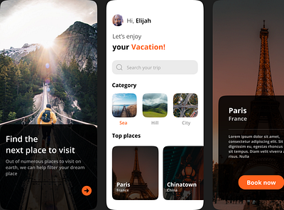 iTravel app design graphic design illustration ui ux