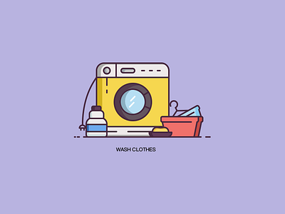 Washclothes illustration ui