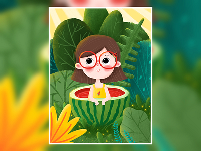 summer summer plant watermelon girl