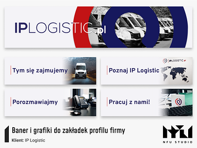 IP Logistic - banner and graphic for company's business profile banner branding business company design graphic design profile transport vector