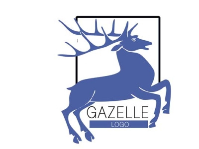 Gazelle graphic design logo pes vector