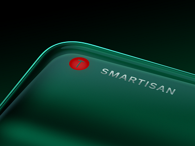 Smartisan 坚果 Pro 3 3d art artist c4d color design glass green jade lamp logo octane phone smartisan