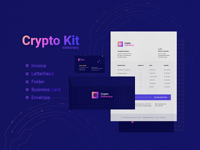 Crypto Bundle bitcoin blockchain branding business card crypto cryptocurrency digital free icon illustration invoice logo powerpoint template presentation stationery typography ui vector