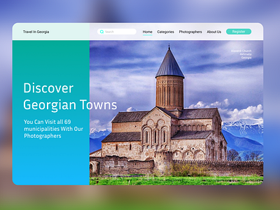 Travel In Georgia app ui ux vector web