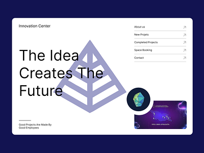 'Innovation Center' Landing app graphic design ui ux vector web website