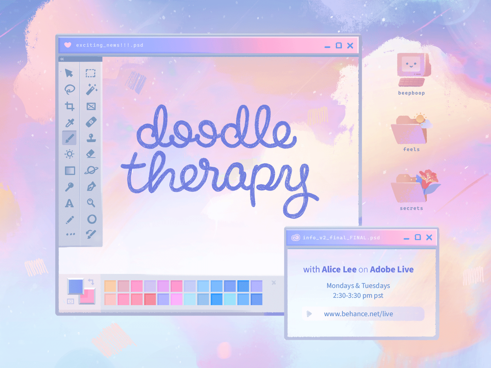 Doodle Therapy ~ on Adobe Live adobe doodle illustration live stream photoshop