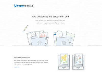 two dropboxes are better than one dropbox illustration web design