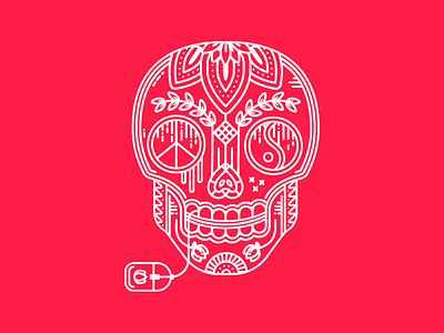 spooky skull codys tattoo illustration why not