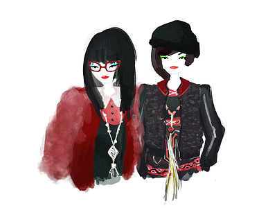 anna sui f/w 14 - WIP anna sui creative genius anna sui is a creative genius illustration nyfw watercolor wip