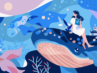 Seadream Mural (for Autodesk) by Alice Lee on Dribbble