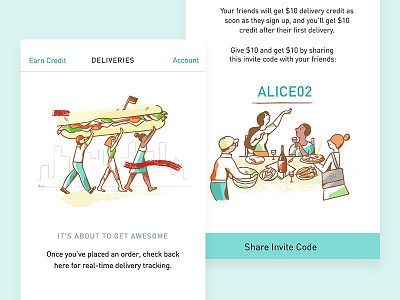 postmates, people, food, <3 characters food illustration postmates product illustration sandwich