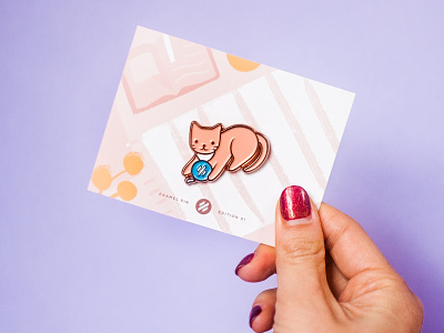 help scout pins — 01 cutie cat cat cat illustration character cute enamel pin enamel pins help scout kitty pushing the cute agenda swag