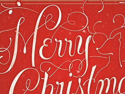 Raindeer says: "I love you!" christmas cards holidays lettering