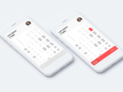 Table Selection app cafe design food gordon ramsay interaction selection sketch table ui ux