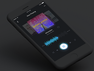 Music App #2 app black concept design interaction music sketch ui ux