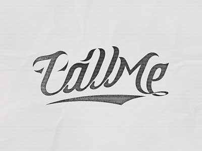 Call Me Type Treatment call font letters me pencil shadyau treatment type typo typography wbd
