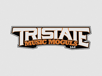 TRISTATE Music Moguls Logo design identity logo logotype moguls music shadyau treatment tristate type typo wbd