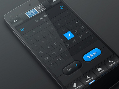 GIV App Cal Schedule app calendar car mercedes mercedes benz mobile owner schedule ui ux