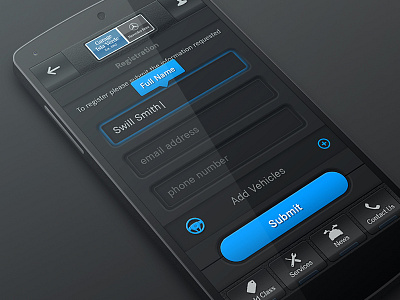 GIV App User Registration app car form mercedes mercedes benz mobile owner registration ui ux