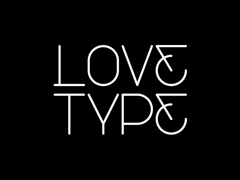 Love Type minimal simple design love typography type custom logo