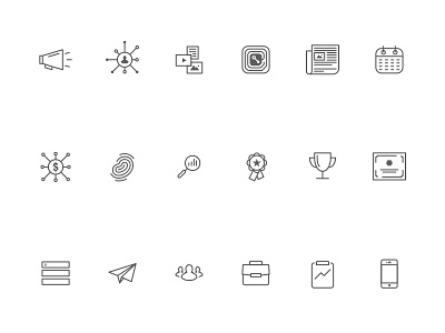 Rep Icon Set design flat glyphs iconography icons illustration set symbols