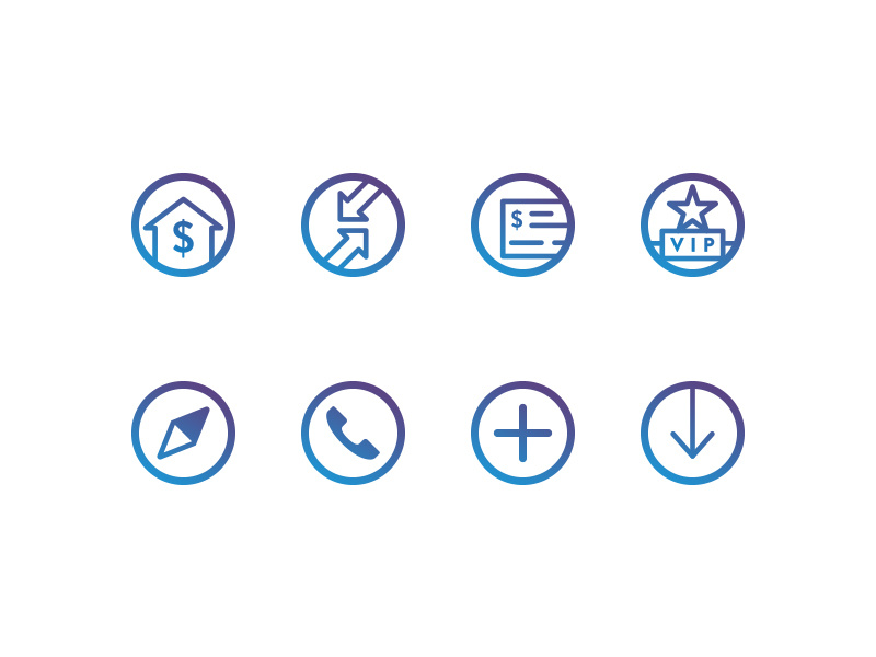 Bankunited icon set