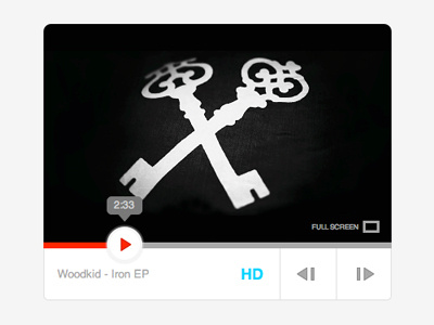 Video Player axure button design flat hd module play player ui ux video white widget