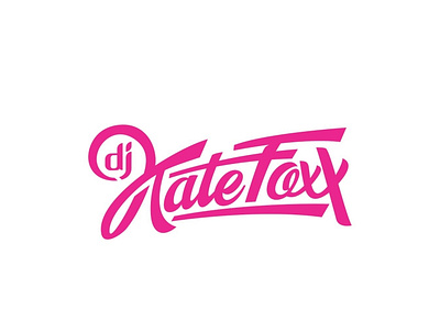 dj Kate Foxx logo lettering branding design illustration letter lettering logo signature vector