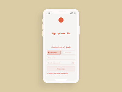 001 - Sign Up - Daily UI Challenge app challenge clean colors dailyui design duotone flat ios linear minimal product signup ui uidesign ux