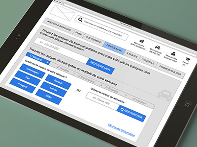 Wireframe research e commerce parcours