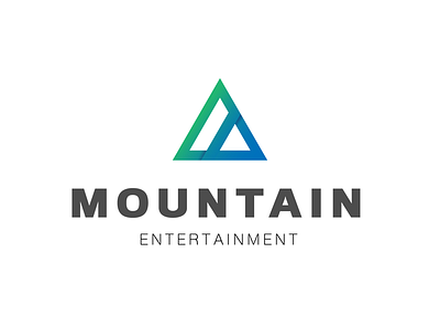 Mountain Entertainment Logo 2dlogo 3dlogo adobe adobeillustrator gradient logo logodesign mountain