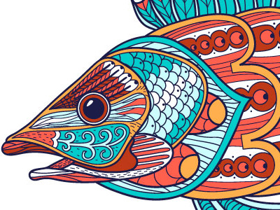 Fish illustration vector graphic