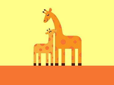 Giraffes animals art child design giraffe giraffes graphic design illustration illustrator mother parent vector wildlife