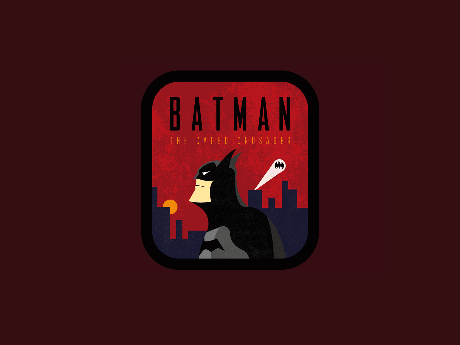 Batman Badge batman branding comic design graphic design icon illustration illustrator logo mark superhero typography vector vintage