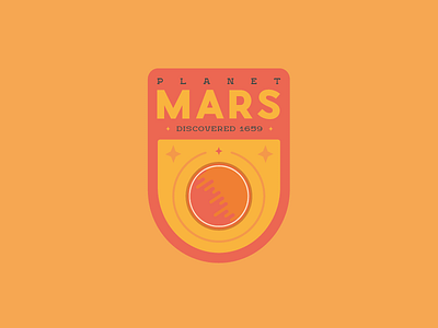 Planet Mars Patch badge badge design design graphic design illustration logo mars patch planets sci fi science vector