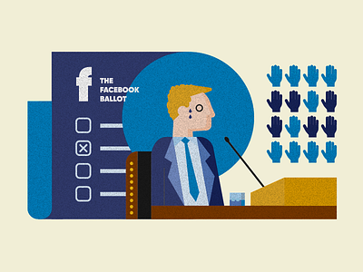 Democracy Zuck'd design editorial editorial illustration facebook graphic design illustration mark zuckerberg spot illustration
