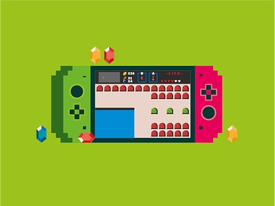 The Legend of Zelda Switch design graphic design icon illustration illustrator nintendo nintendo switch vector zelda