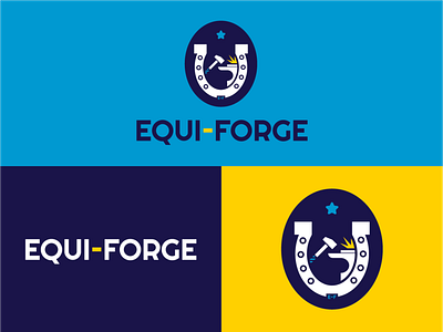 Equi-Forge branding design graphic design icon identity illustration illustrator logo logo design mark type typography vector