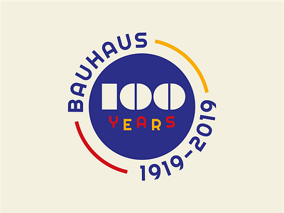 100 Years of Bauhaus Badge bauhaus bauhaus100 branding design graphic design icon identity illustration illustrator logo logo design mark type typography vector