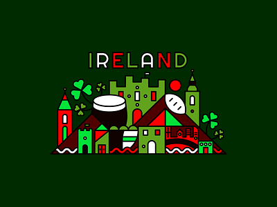 Ireland – Sawgrass Ink city city illustration design dublin graphic design icon illustration illustrator ireland poster type typography vector