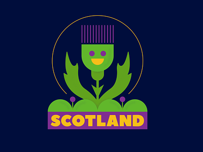 Scotland – Sawgrass Ink country design designer graphic design icon illustration illustrator poster scotland scottish thistle typography vector