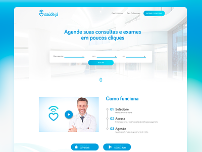Saúde Já Landing Page doctor health médico rio de janeiro rj saúde ui ux webdesign website