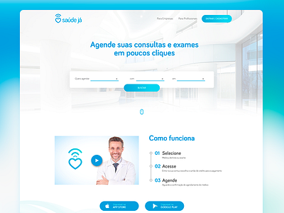Saúde Já Landing Page doctor health médico rio de janeiro rj saúde ui ux webdesign website